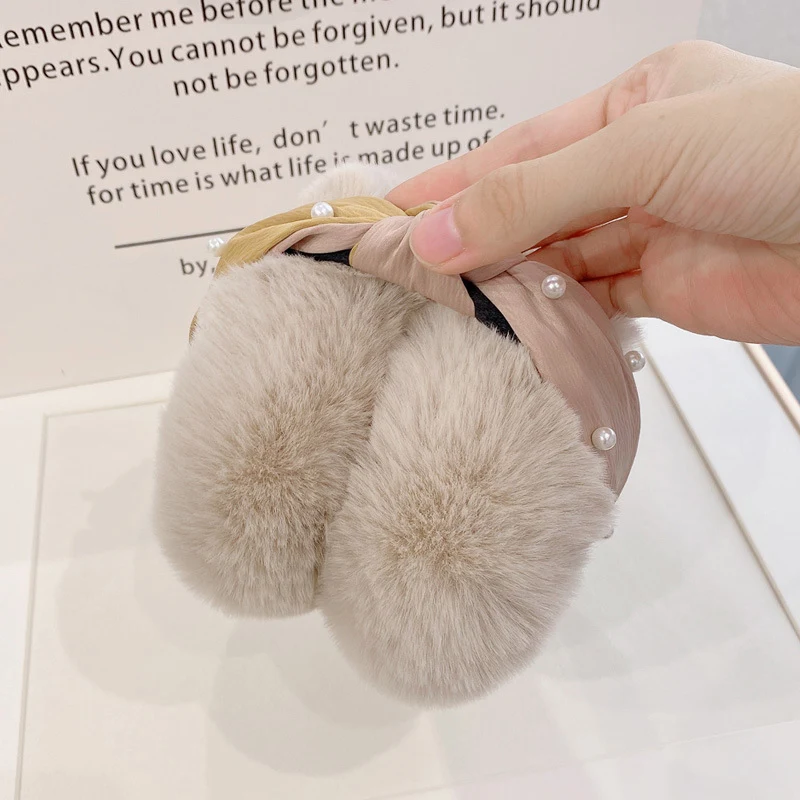 Cache-oreilles chauds en peluche pour femmes