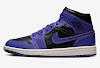 air jordan 1 mid black/purple