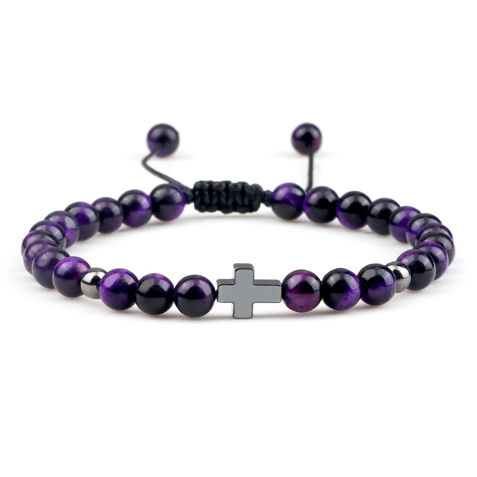 Ornament Kruis Geweven Kralen Armband met Trekbedel. Elegant sieraad. Verstelbare armband. Ideaal cadeau.