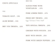 Yeti - The Himalayan Kitchen menu 1