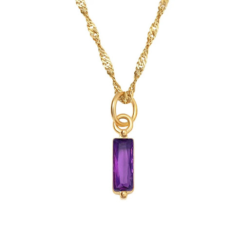 Title 7, Womens Clavicle Chain Titanium Steel Color Ret...