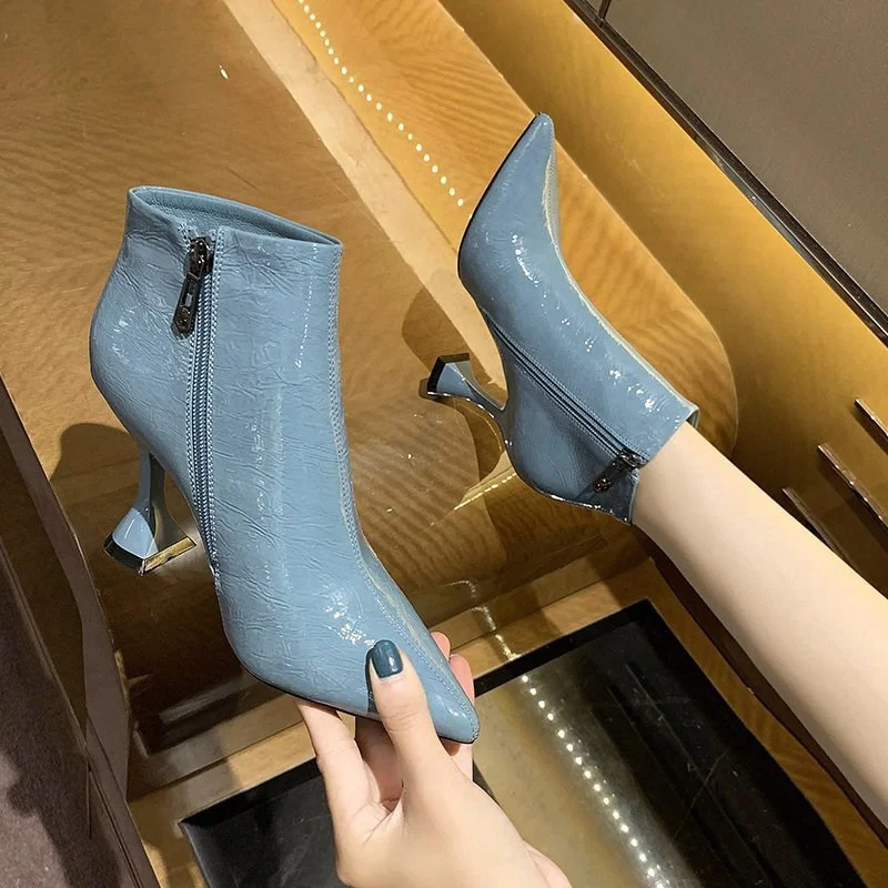 Title 7, Botas Martin de Mujer Elegantes de Fieltro con ...
