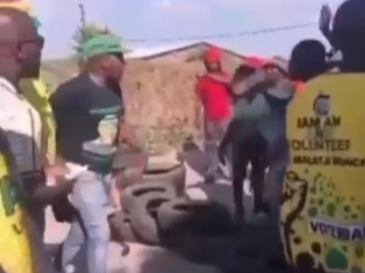 Violence erupted between EFF and ANC supporters during political campaigns in Seshego outside Polokwane in Limpopo.