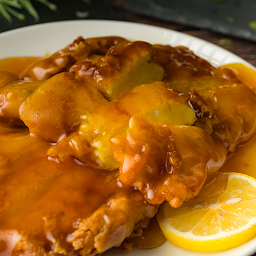 Deep Fried Chicken Breast with Special Lemon Sauce