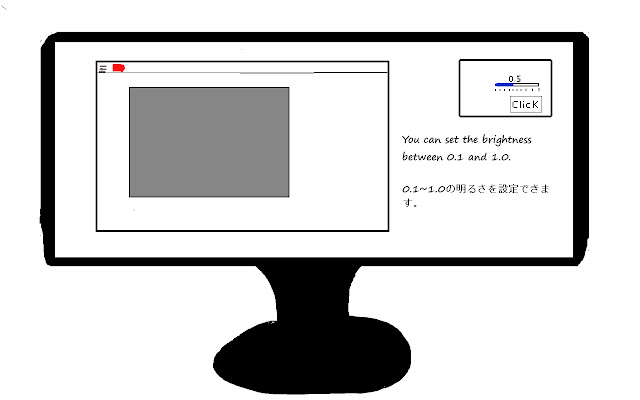 Adjusting the video brightness[動画の明るさを調整する機能]