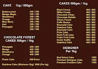 Nice Cakes & Sweets Confectioners menu 1