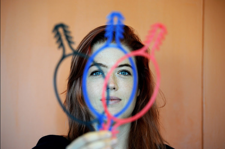 Lara Timm with her Hearos, which take the discomfort out of wearing masks with ear loops.