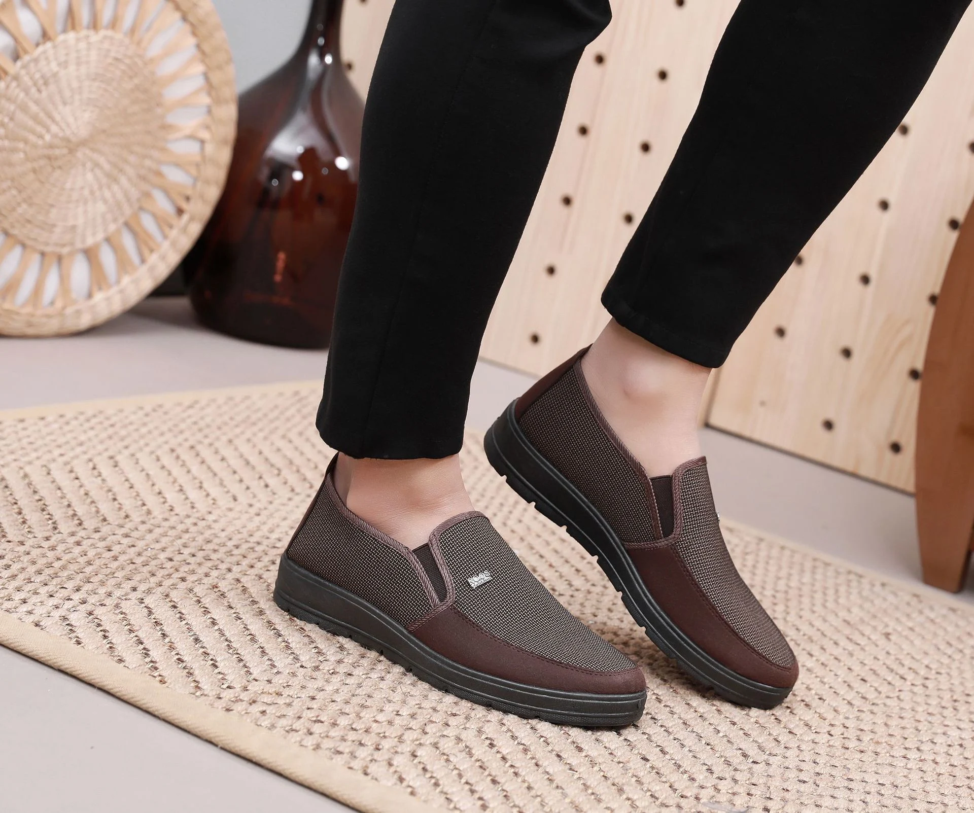 Title 38, Zapatos delgados para hombre sin cordones antid...