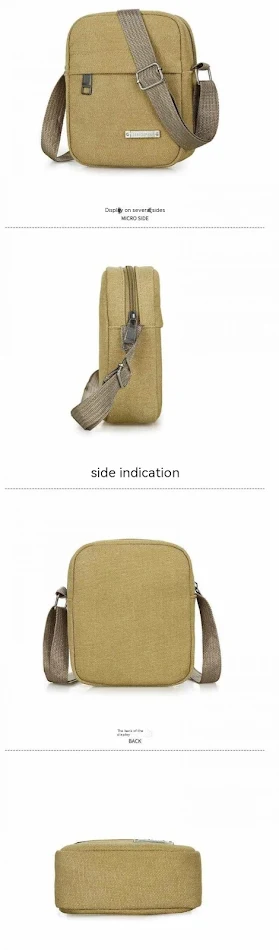 Canvas schoudertas heren, casual. Ideaal voor dagelijks gebruik. Comfortabel, stijlvol en praktisch voor werk of vrije tijd. De perfecte messenger bag.