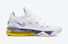 lebron 17 low "lakers home" white/voltage purple-dynamic yellow