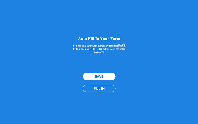 Form Auto Fill In chrome extension