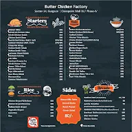 Butter Chicken Factory menu 1