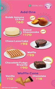 Gourmet Ice cream Cakes by Baskin Robbins menu 6