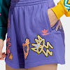 love united loose shorts purple / multicolor w