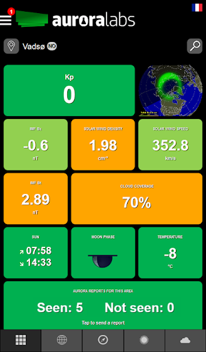 Screenshot Aurora Labs: Aurora Forecast