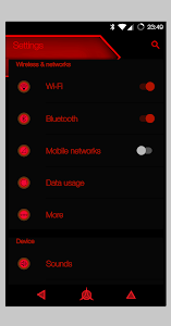 CM12/CM12.1 Theme - Future Red screenshot 0