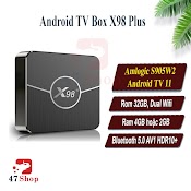 Android Tv Box X98 Plus - Amlogic S905W2, 4Gb Ram, 32Gb Rom, Android Tv 11, Dual Wifi, Bluetooth 5.0 Av1 Hdr10+