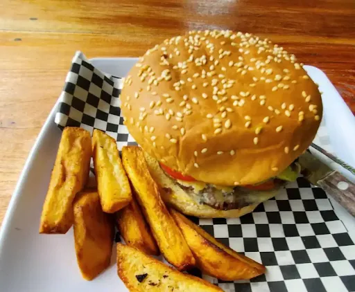 Achari Aloo Tikki Burger