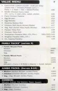 Zafire Express menu 5