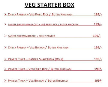 Meal Box Culture menu 