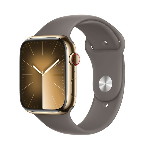 Đồng hồ Apple Watch Series 9 4G 45mm Gold (Vỏ Thép Dây Silicone - S/M) (MRMR3SA/A)