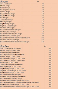 The Burger Hub menu 1