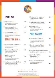 Zeest - Sky Bar & Lounge menu 1