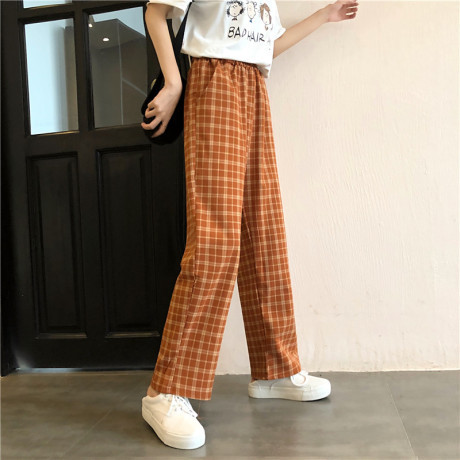Title 8, High waist plaid casual pants offer a comfortab...