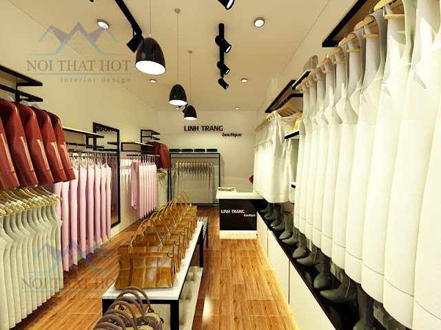 thiết kế shop thời trang nữ 35m2