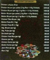 The Decent Restaurant menu 2