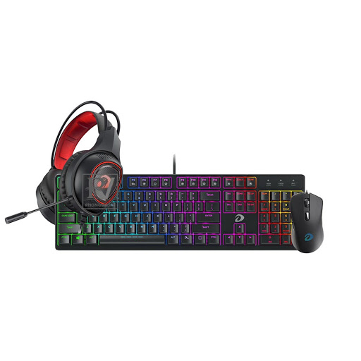 Chuột máy tính Dareu EM908+Bàn phím cơ Gaming DAREU EK1280 RGB Blue D Switch (Đen)+Tai nghe DAREU VH350s