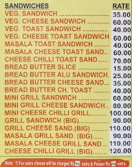 Sai Krupa Sandwich And Snacks Centre menu 3