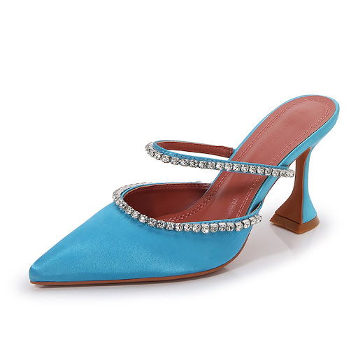 Title 7, Womens Fashion Pointed Toe Rhinestone High-hee...