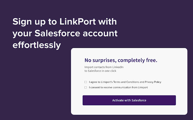 Free LinkedIn to Salesforce importer chrome extension