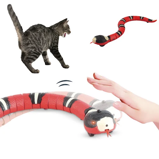 Smart Sensing Interactive Cat Toys Automatic Eletronic Snake Cat Teasering Play USB Rechargeable Kitten Toys for Cats Do