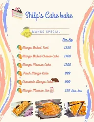 Shilp's Cake Bake menu 2