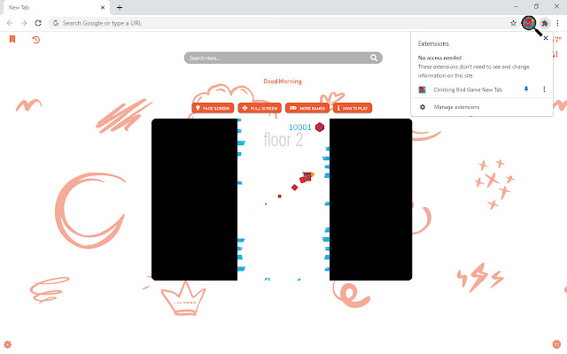 Climbing Bird Game New Tab