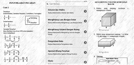 Rumus Matematika Sd Lengkap Offline By Tkz Apps Education