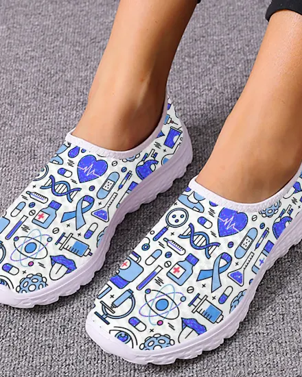 INSTANTARTS Slip On Women's Medical Flat Shoes Summer Com... - 0