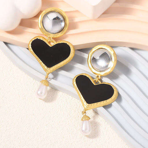 Title 3, Retro Fashion Pearl Exaggerated Drop Earrings f...