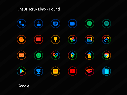 OneUI Horux Black – Round Icon Pack Apk Mod for Android [Unlimited Coins/Gems] 2