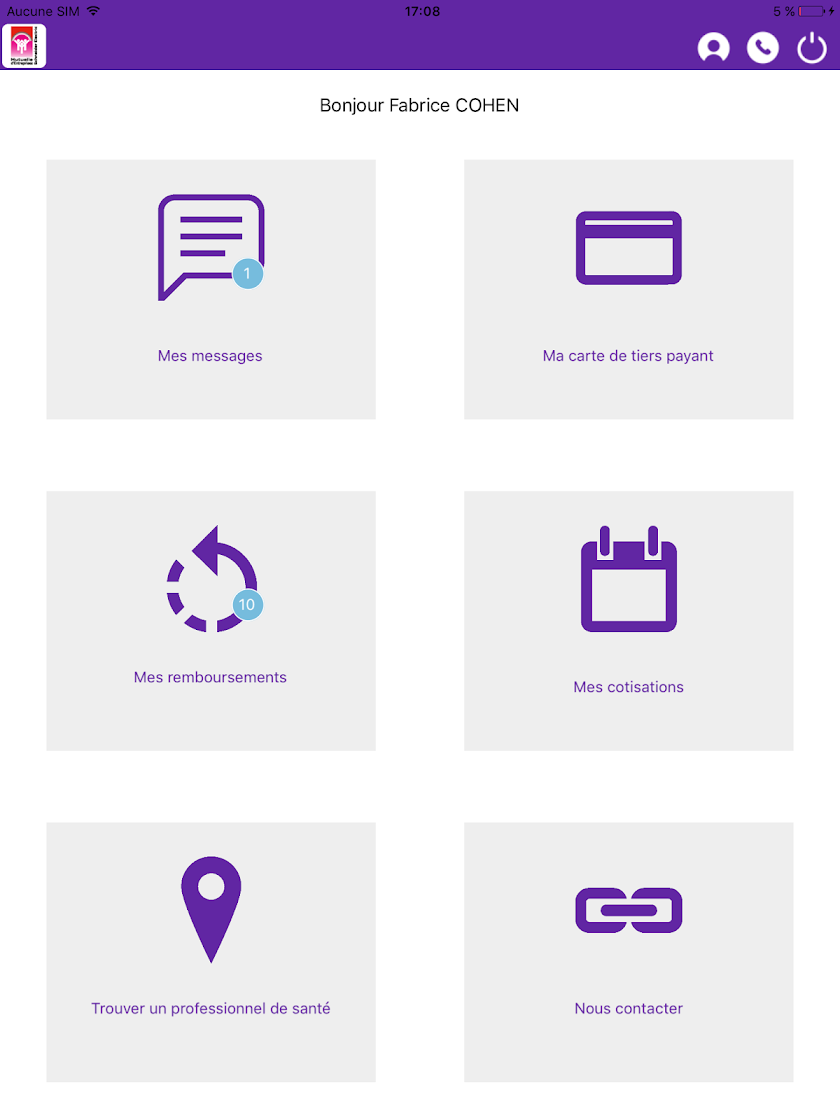 Mon Appli Santé MESE Screen 2