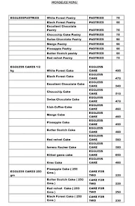 Mondelice Cakes menu 1