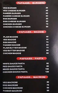 Papaass Yummy Foods & Pizza's menu 3