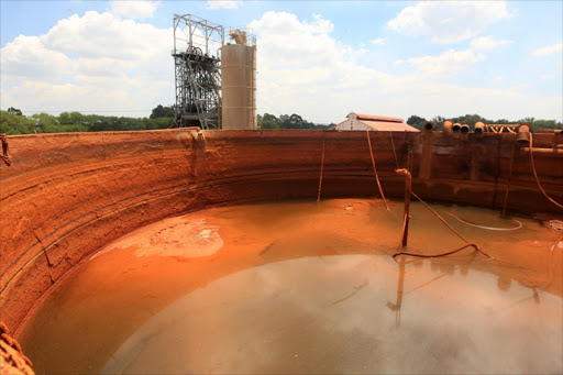 Aurora mine’s No 1 catchment tank. File photo.