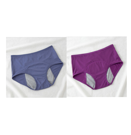 Ropa interior de cintura media-alta transpirable, a prueba de fugas, talla grande, para mujer. Comodidad y protección diaria.