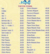 Sri Sai Tiffins menu 1