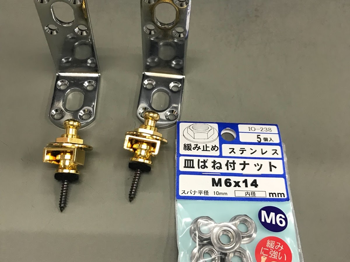 ワンタッチ ナンバー 簡単外し 自作 材料 M6 ネジ付属 ナンバープレート 展示会 カスタム( ステーなし) パーツ