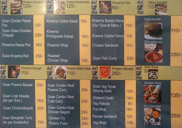 Mumbai To Goa Food Fusion menu 