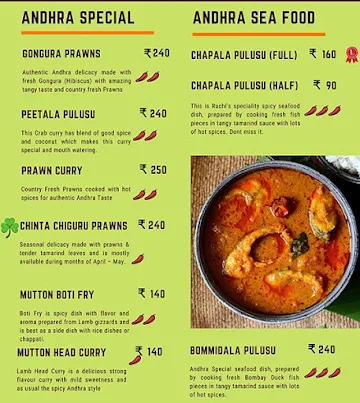 Ruchi Family Restaurant menu 